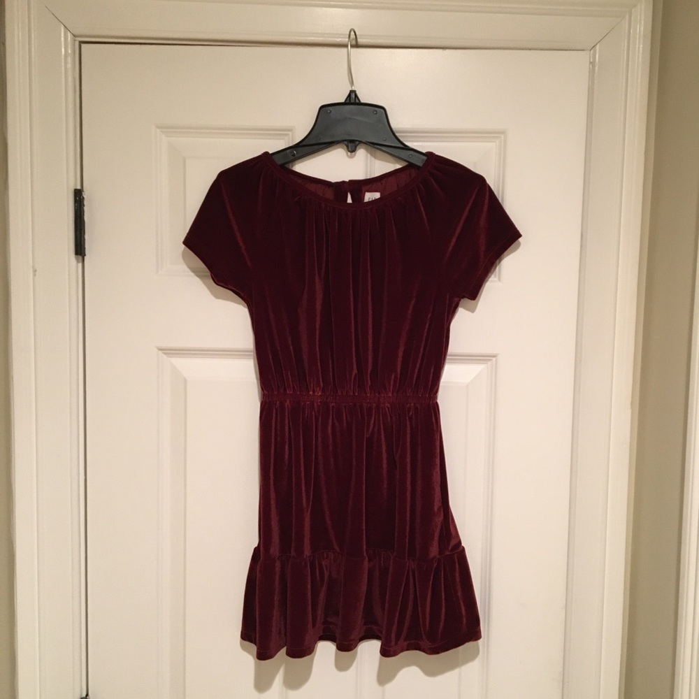 Gap kids velvety red (maroon) dress, size m(8)